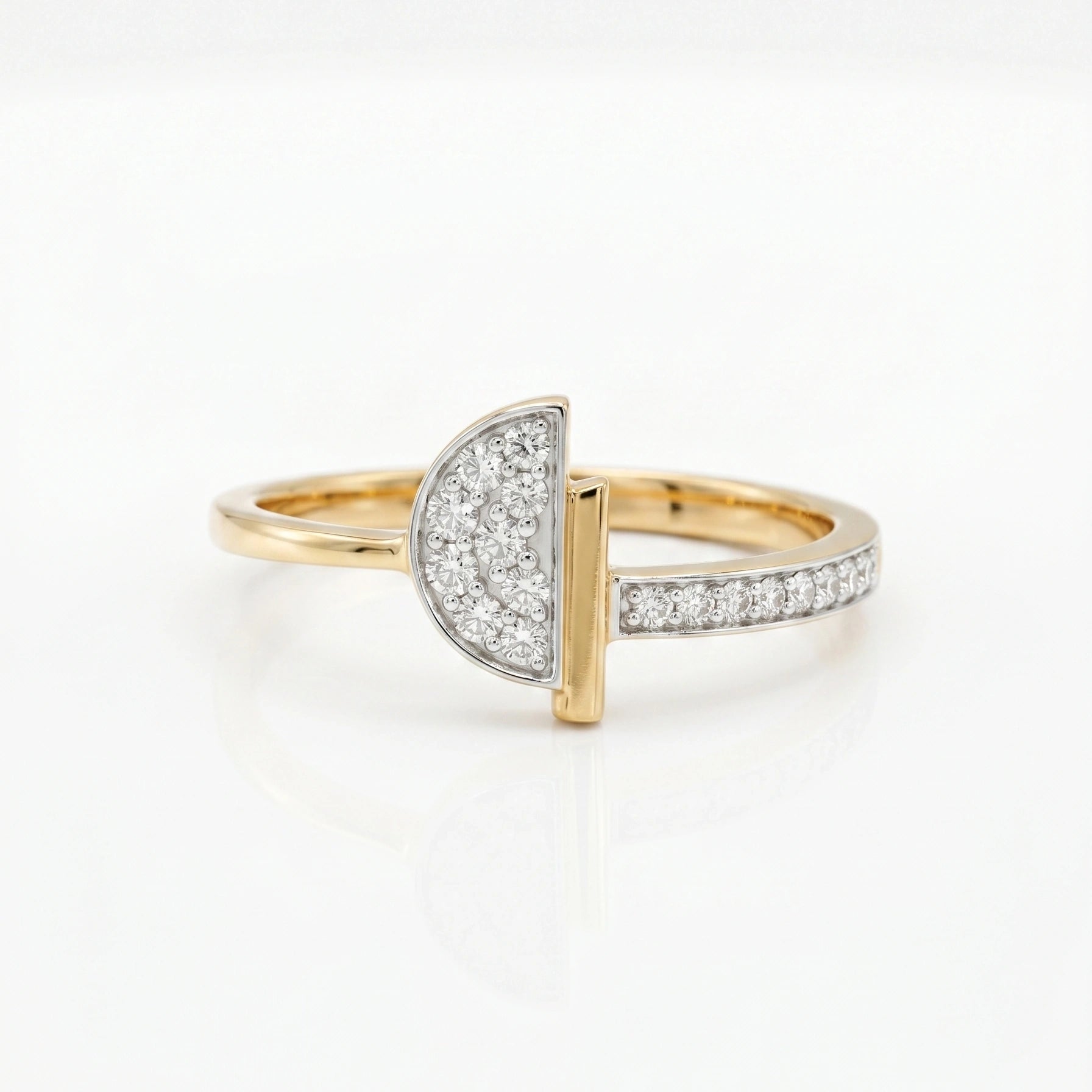 Gold Arc Fan Ring