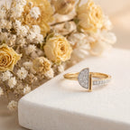 Gold Arc Fan Ring