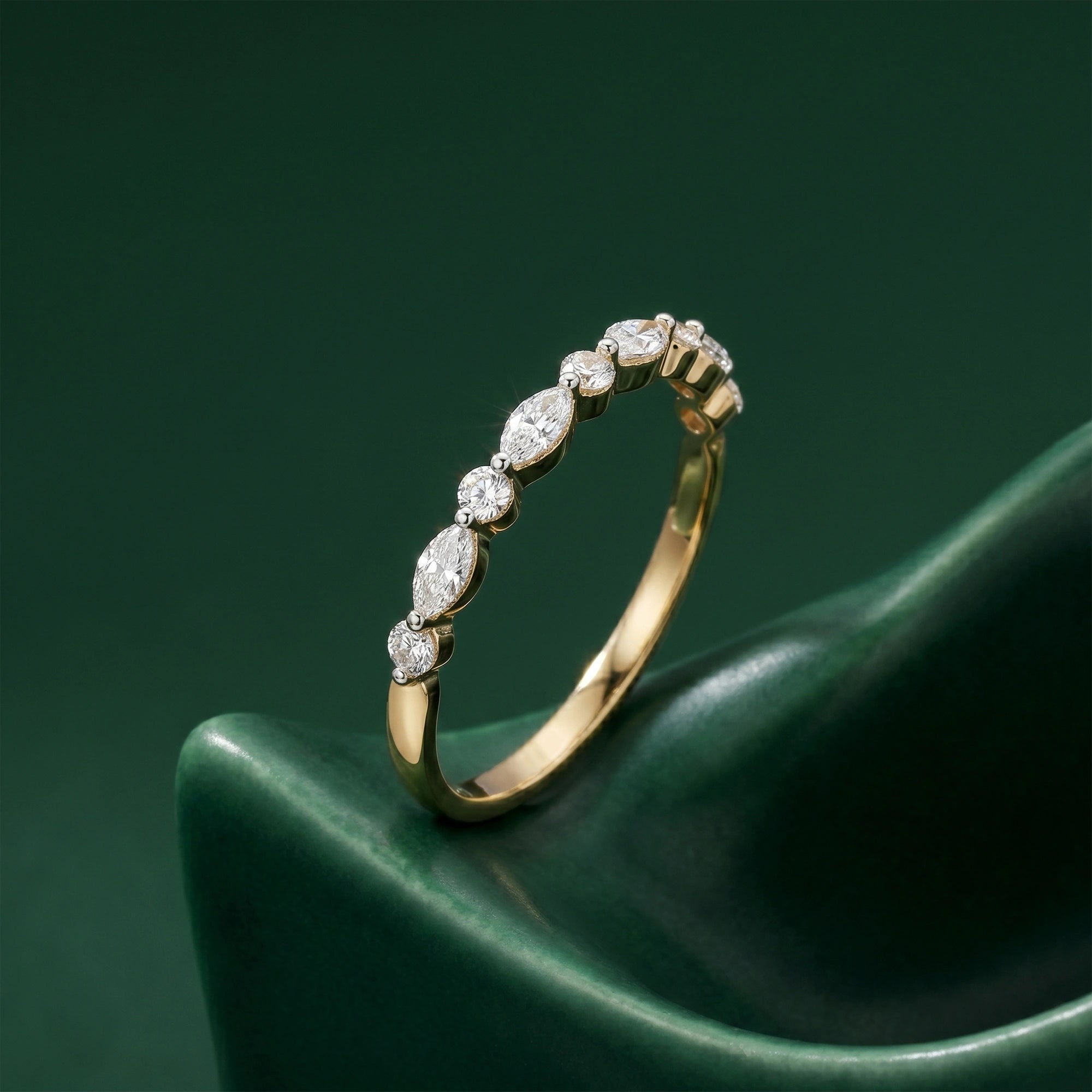 Gold Marquise Rhythm Ring