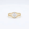 Gold Marquise Split Ring