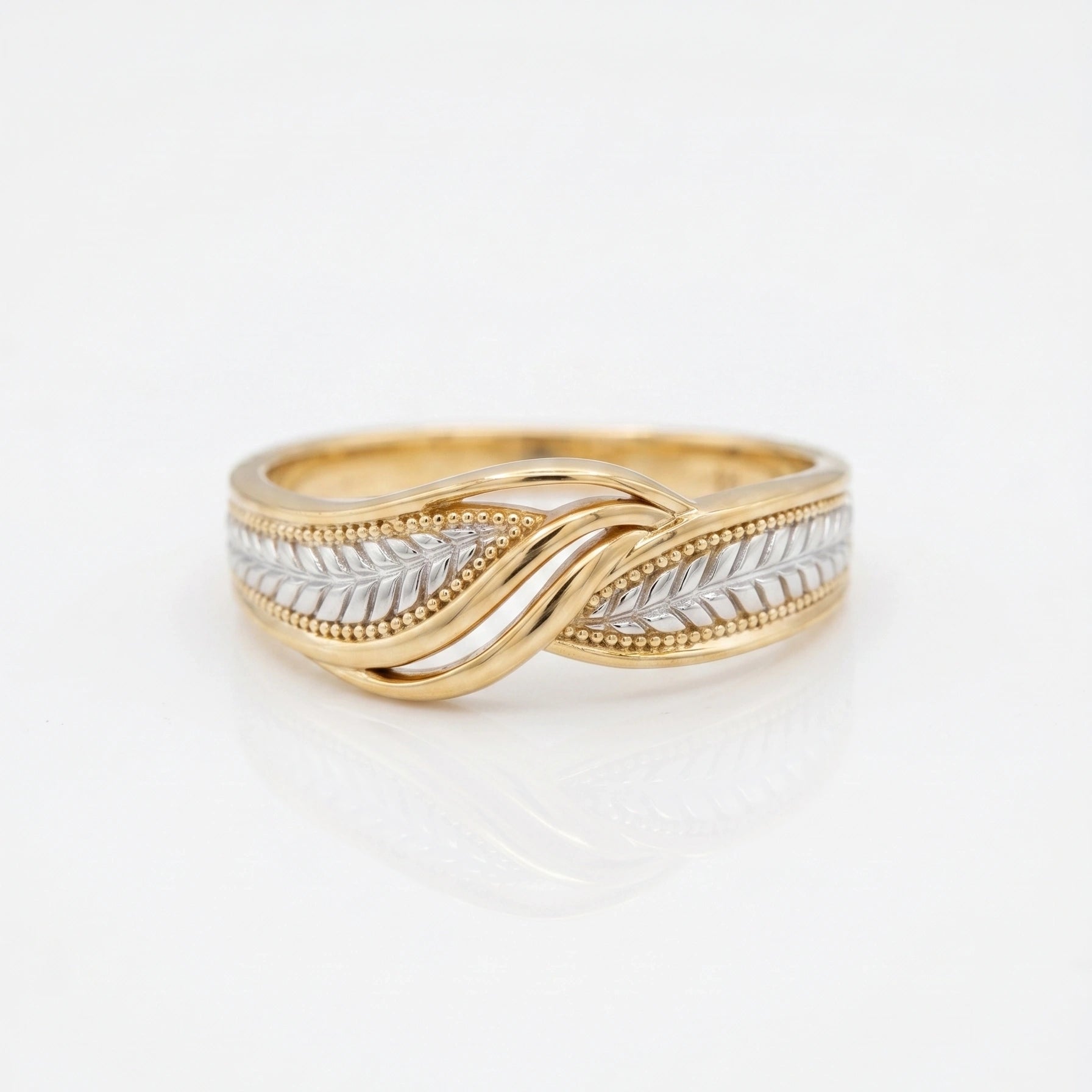 Gold Leaf Bypass Ring