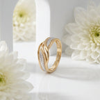Gold Leaf Bypass Ring
