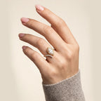 Gold Marquise Glow Open Ring
