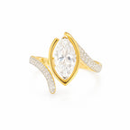 Gold Marquise Glow Open Ring