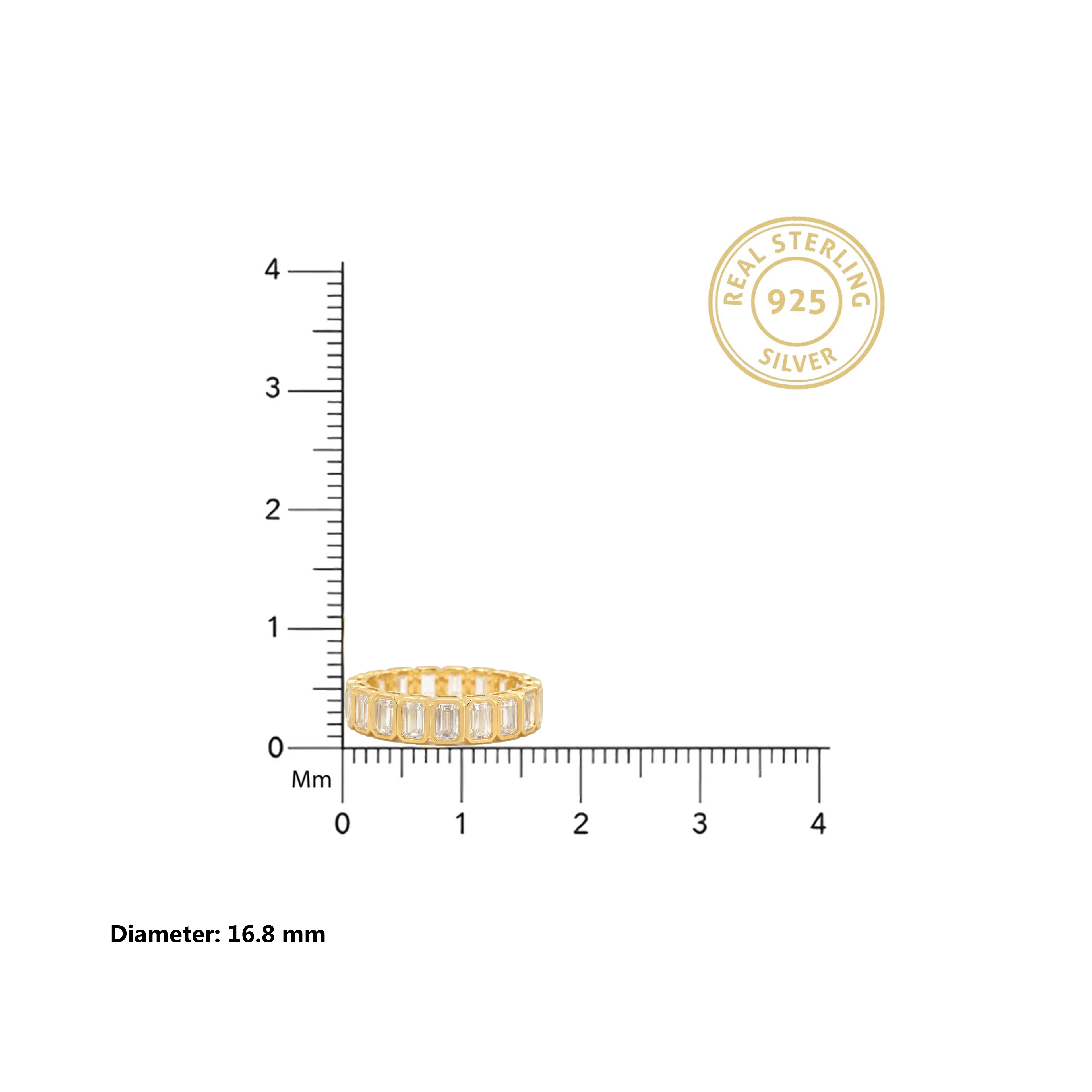 Gold Eternity Baguette Band Ring