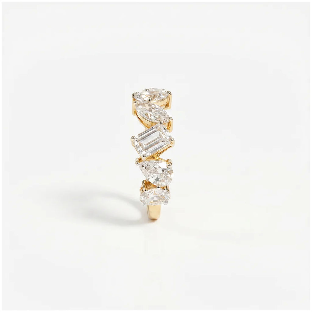 Gold Marquise Crown Ring