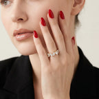 Gold Marquise Crown Ring