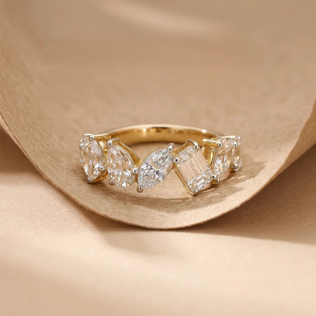 Gold Marquise Crown Ring