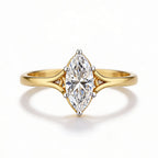 Gold Marquise CZ Elegance Ring