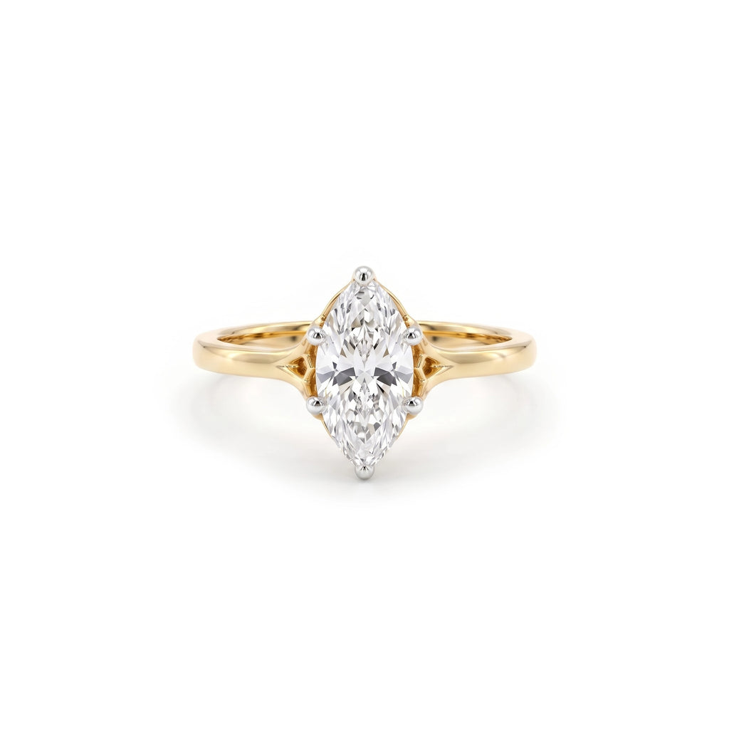 Gold Marquise CZ Elegance Ring