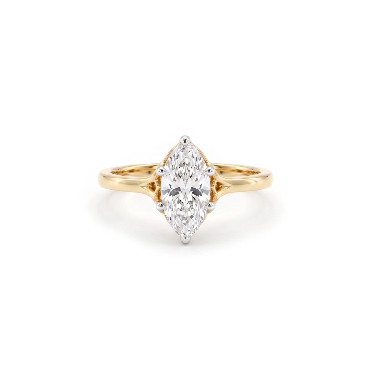 Gold Marquise CZ Elegance Ring