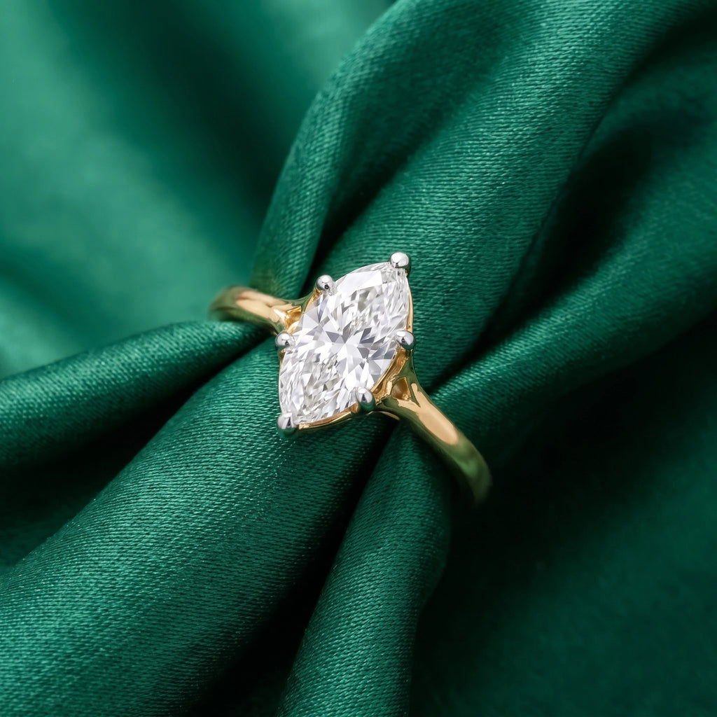 Gold Marquise CZ Elegance Ring