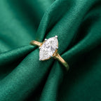 Gold Marquise CZ Elegance Ring