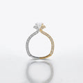 Two Tone Embrace Solitaire Ring