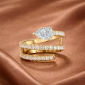 Gold Triple Wrap Pear Ring