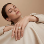 Gold Triple Wrap Pear Ring