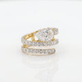 Gold Triple Wrap Pear Ring