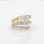 Gold Triple Wrap Pear Ring