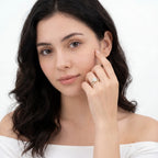 Gold Oval Halo Statement Ring