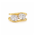 Gold Twin Solitaire Bypass Ring