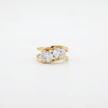 Gold Twin Solitaire Bypass Ring
