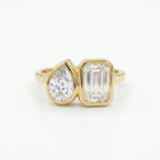 Gold Duo Cut Toi et Moi Ring