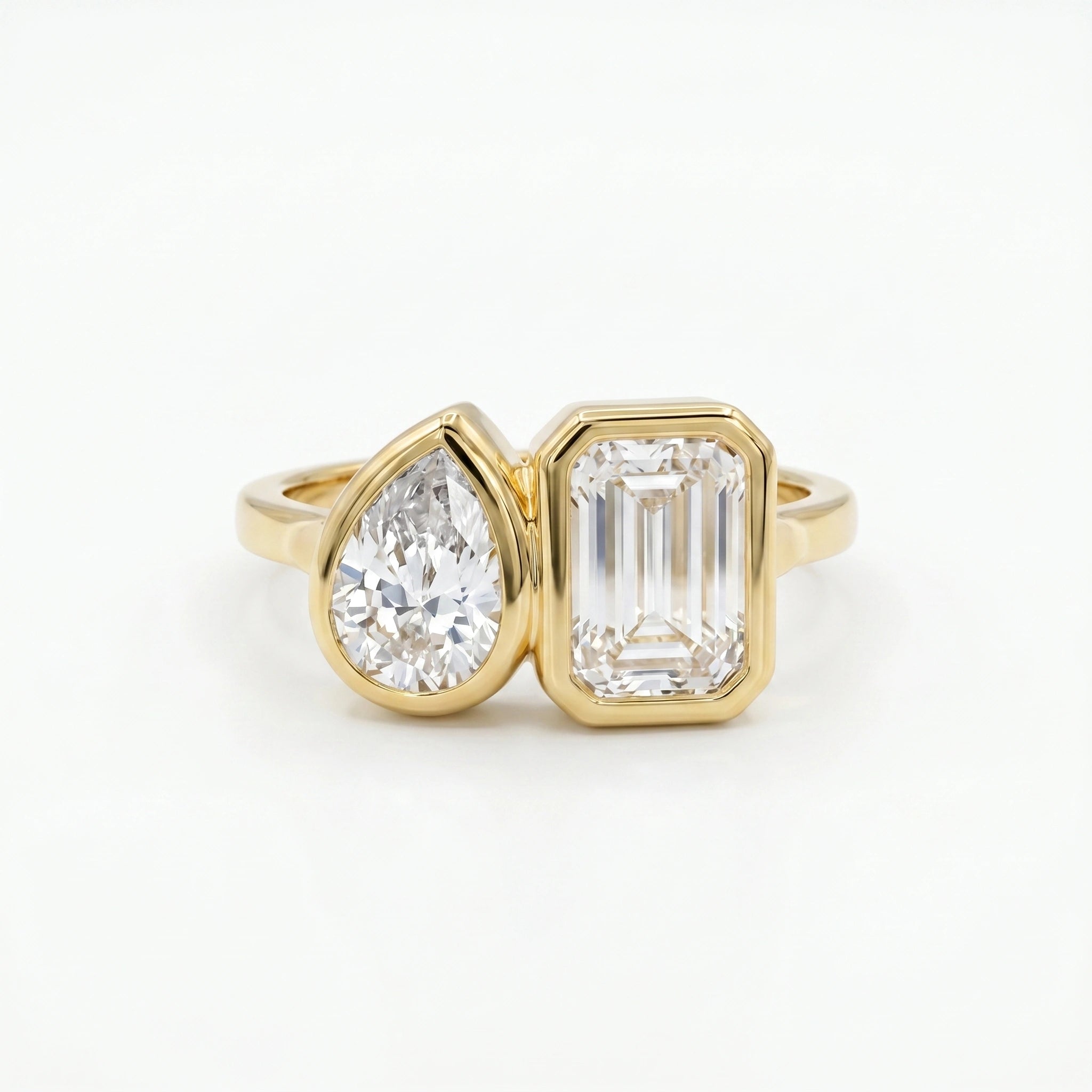 Gold Duo Cut Toi et Moi Ring