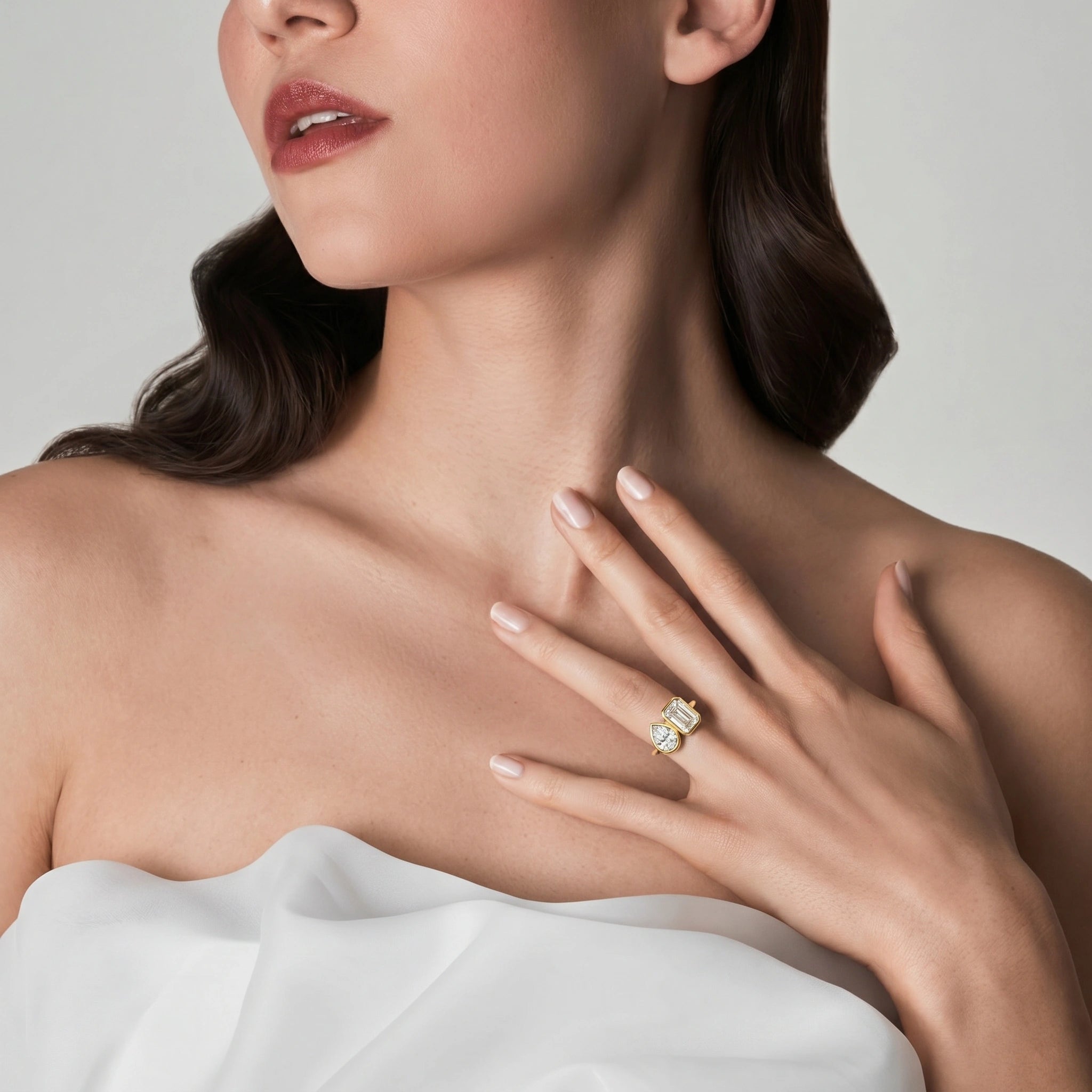 Gold Duo Cut Toi et Moi Ring