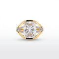 Gold Radiant Frame Split Ring