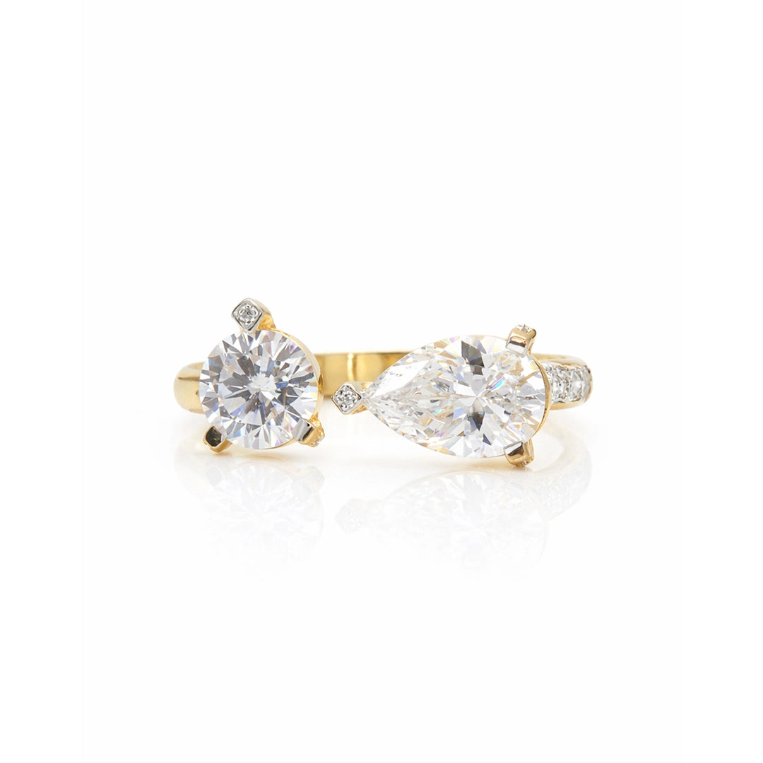 Gold Toi et Moi Open Ring