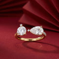 Gold Toi et Moi Open Ring