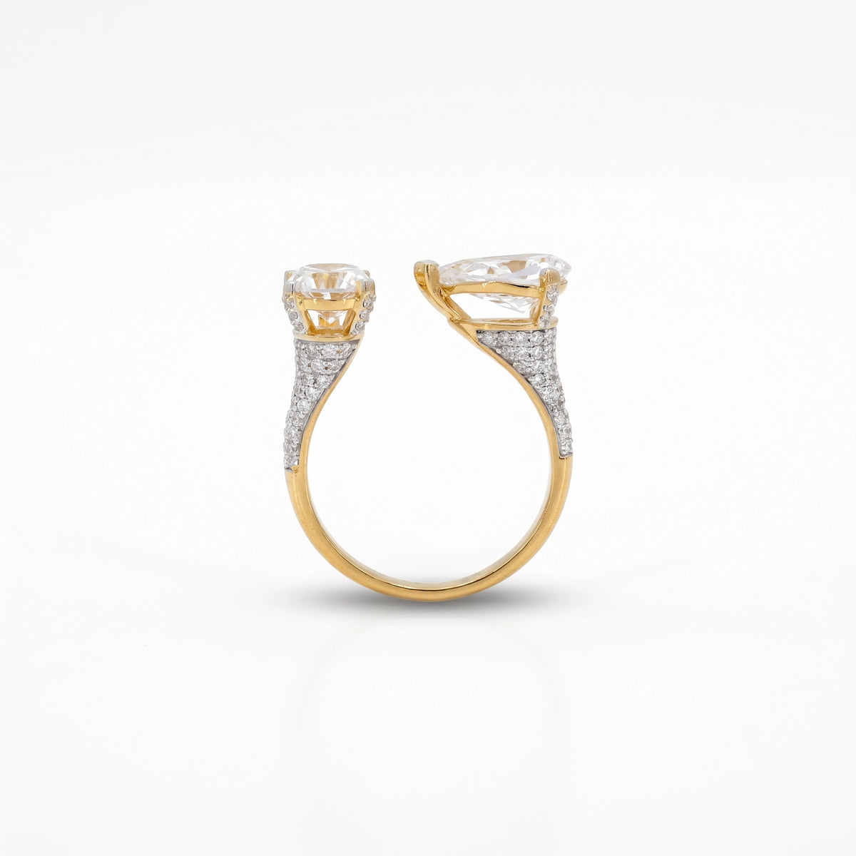 Gold Toi et Moi Open Ring