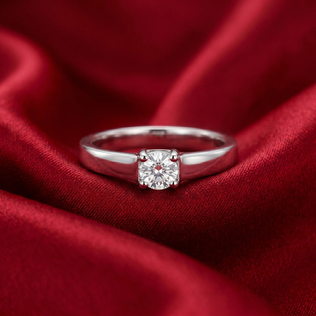Silver Eternal Spark Solitaire Ring