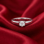 Silver Eternal Spark Solitaire Ring