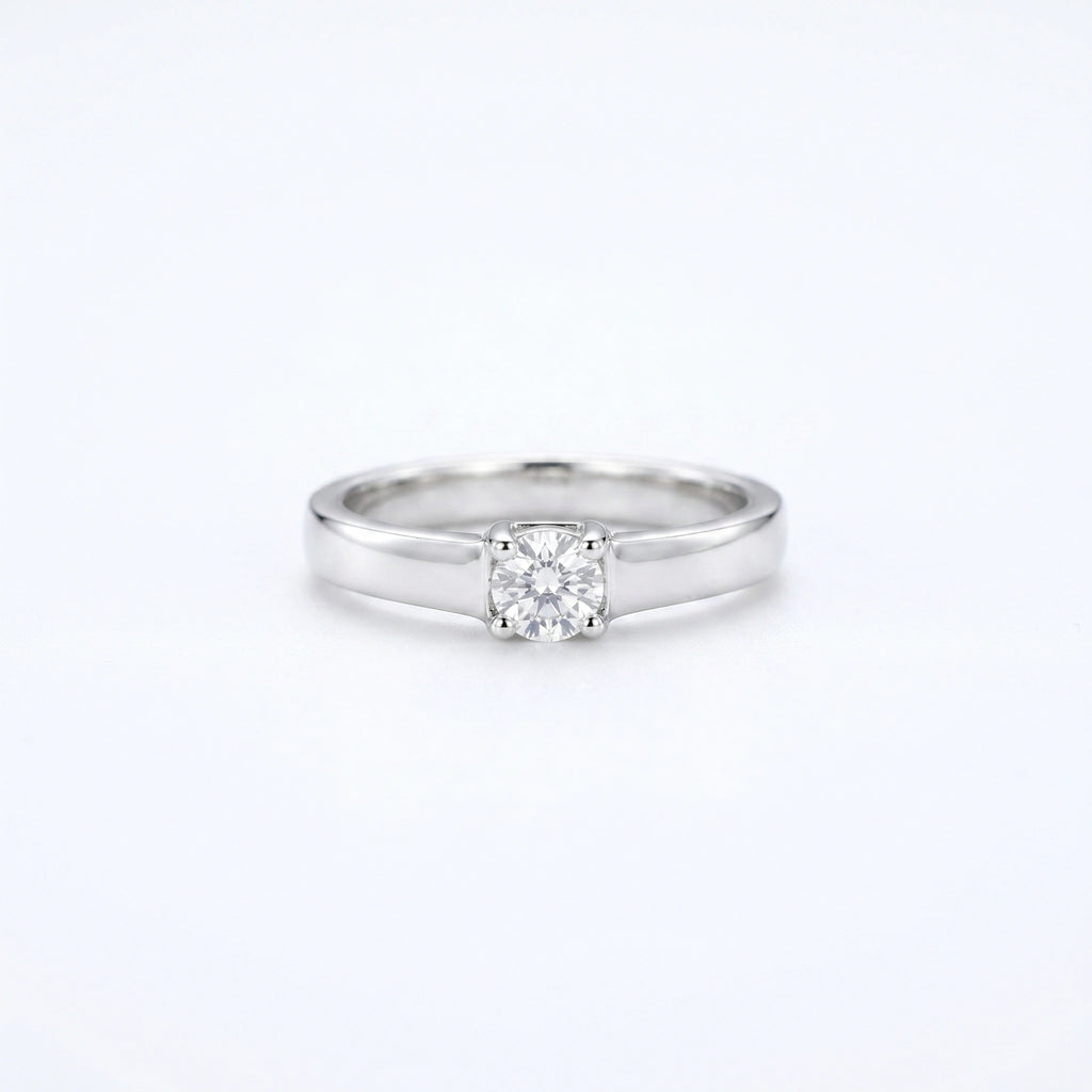 Silver Eternal Spark Solitaire Ring