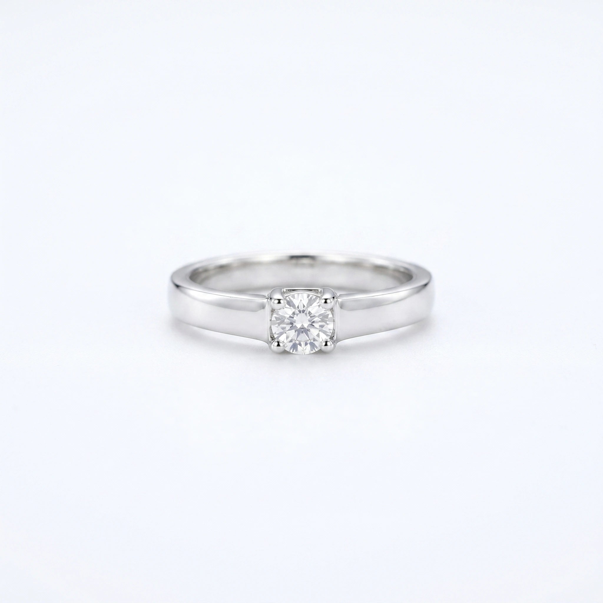 Silver Eternal Spark Solitaire Ring