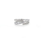 Silver Triple Wrap Baguette Coil Ring