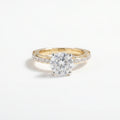 Gold Crown Set Solitaire Ring