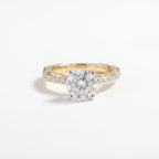 Gold Crown Set Solitaire Ring
