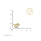 Gold Pear Wrap Solitaire Ring