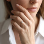 Gold Cushion Bezel Solitaire Ring