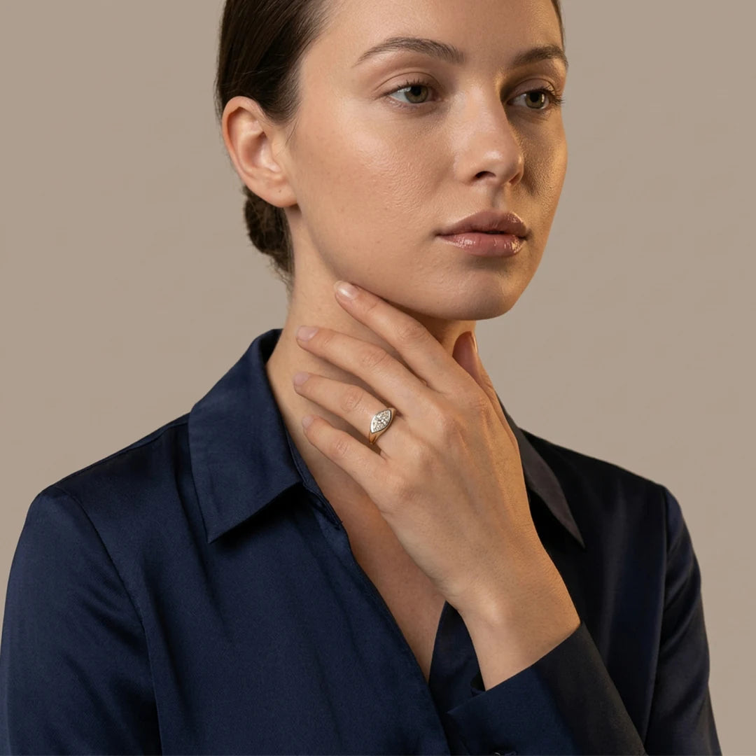 Gold Marquise Sleek Ring