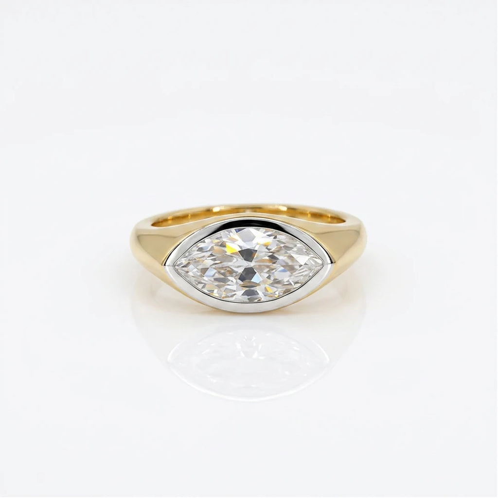 Gold Marquise Sleek Ring