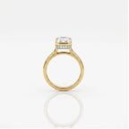 Gold Emerald Cut Bezel Ring