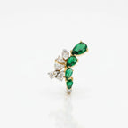 Gold Asymmetric Leaf Cluster Ring