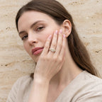 Gold Dual Row Cluster Ring