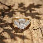 Gold Radiant Leaf Cluster Ring