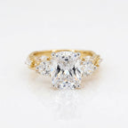 Gold Radiant Leaf Cluster Ring
