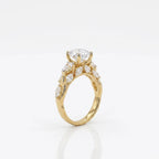 Gold Radiant Leaf Cluster Ring