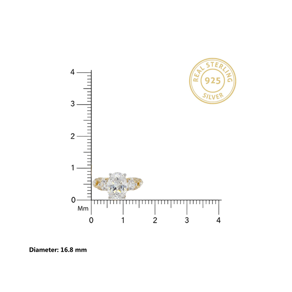 Gold Radiant Leaf Cluster Ring